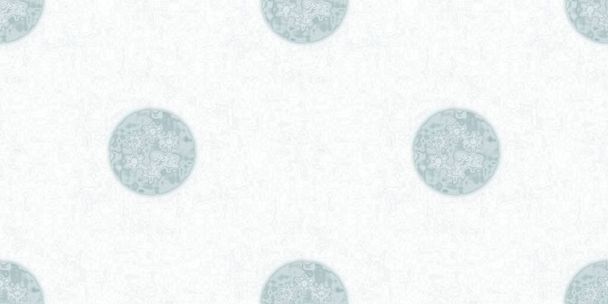 Soft ice blue snow flake border pattern background. Simple minimal frost blur effect seamless banner backdrop. Festive cold holiday season ribbon trim edge. - Photo, Image