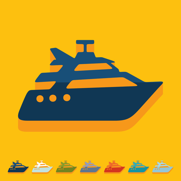 Yacht icon - Vector, Image