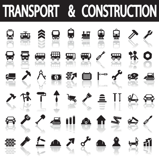 Construction and transport - Vector, Image