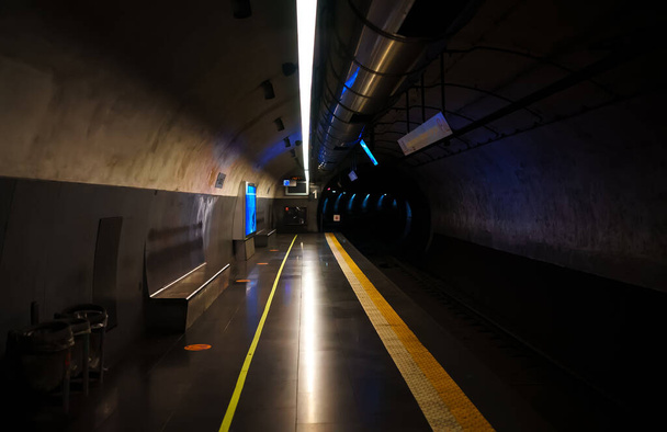 Empty metro station in Naples, Italy. - Zdjęcie, obraz