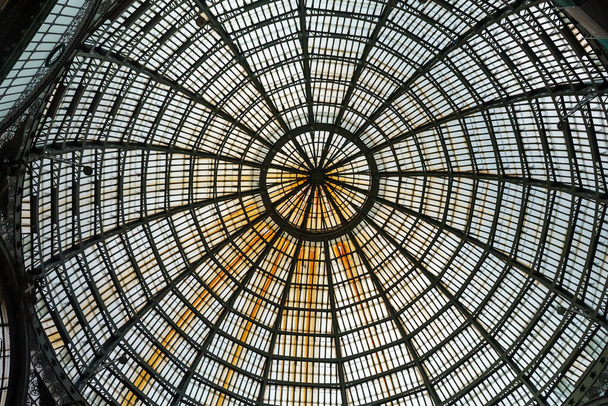 Dome of Galleria Umberto I in Naples, Italy. - Photo, Image