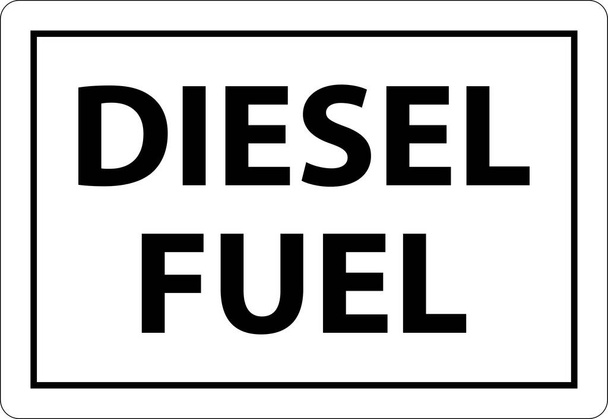 Danger Diesel Fuel Sign On White Background - Vektori, kuva