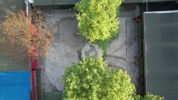 Aerial han brass in turkey, han brass aerial drone view, architecture of historical bursa inns, historical ottoman shopping centers - Imágenes, Vídeo
