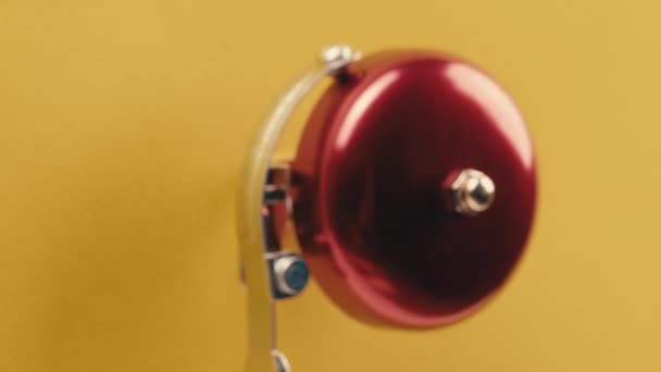 Close up of red bell ringing  - Séquence, vidéo
