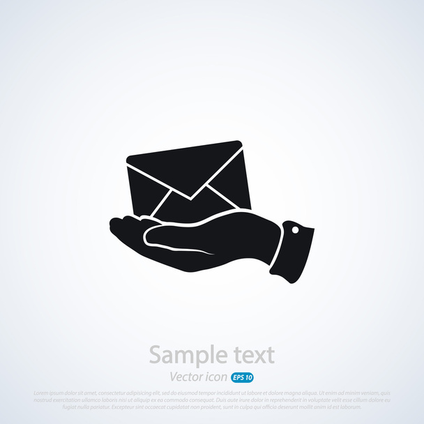 E-Mail in hand icon - Vector, Image