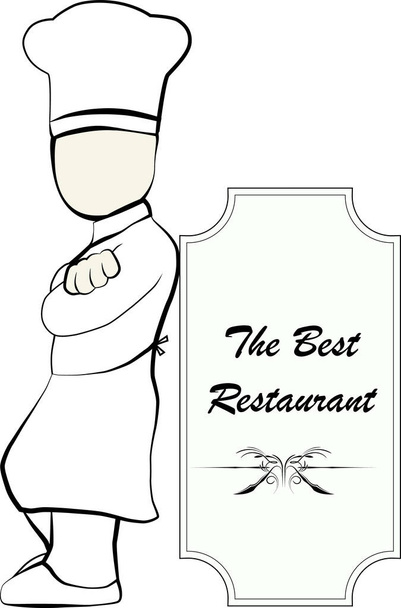 Illustration of the best restaurant chef - Vector, Image