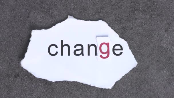 The concept of change and chance. The word change is replaced with chance. - Záběry, video