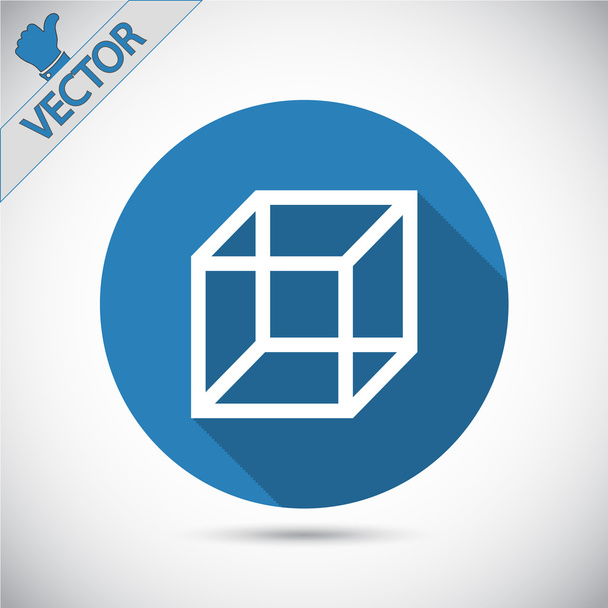 3d cube logo design icon - Вектор, зображення