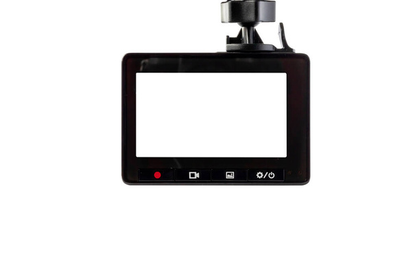 Car CCTV camera video recorder isolated on white background - Foto, Bild