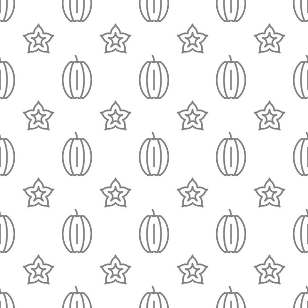 Starfruit seamless pattern background . - Vector, imagen