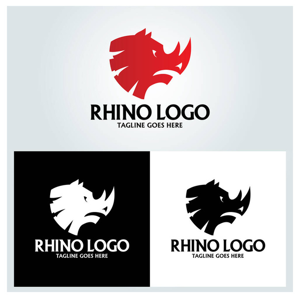 Rhino logo logo design template. Vector illustration - Vector, afbeelding