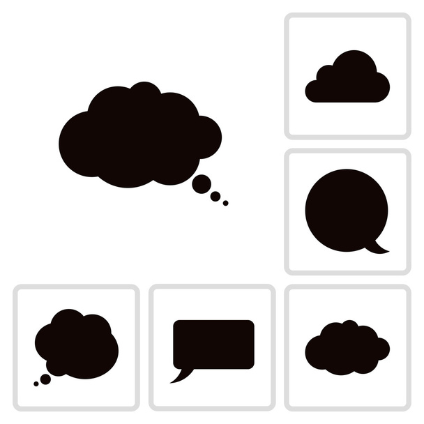 Speech bubble icon set - Διάνυσμα, εικόνα