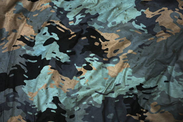 army tarp canvas camouflage texture background - Photo, Image