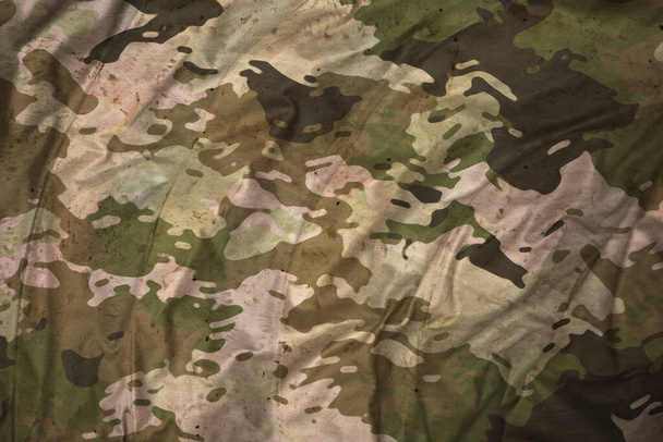army tarp canvas camouflage texture background - Photo, Image