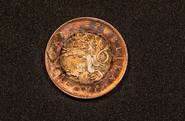Obverse of a Czech 50 Korun coin from 2010 - Foto, Imagen