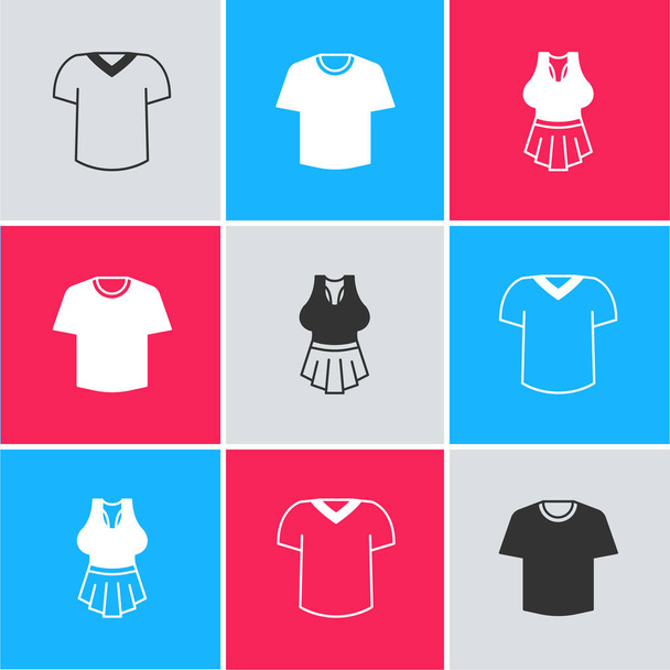 Set T-shirt,  and Undershirt icon. Vector - Vector, Image
