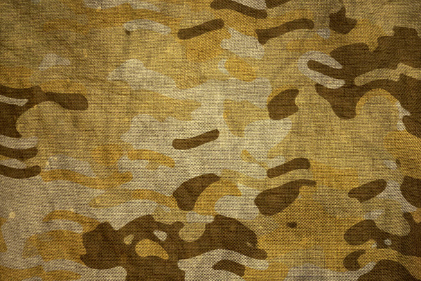 yellow desert sand army camouflage tarp canvas texture - Photo, Image