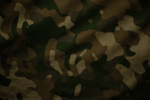 moodland forest army camouflage tarp canvas texture - Photo, Image