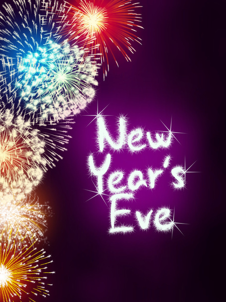 νέο έτος eve επέτειο πυροτέχνημα εορτασμού κόμμα ροζ - Φωτογραφία, εικόνα