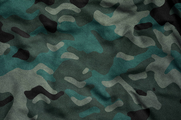 army camouflage jersy fabric texture - Photo, Image