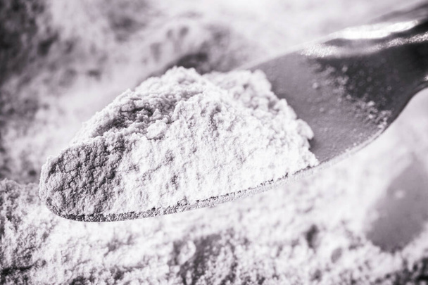 Phosphate, pile of phosphorous powder, used as a fertilizer or compost, for soil correction, or phosphating. Isolated background with copyspace - Foto, immagini