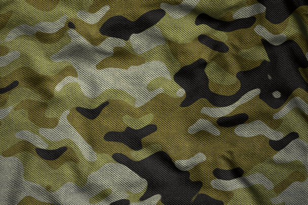 military camouflage jersey fabric texture - Photo, Image