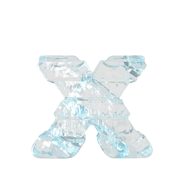 Ice symbol with thick horizontal straps. letter x - Vektör, Görsel