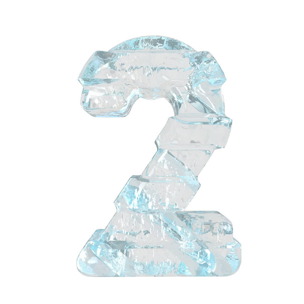 Ice symbol with thick horizontal straps. number 2 - Vettoriali, immagini