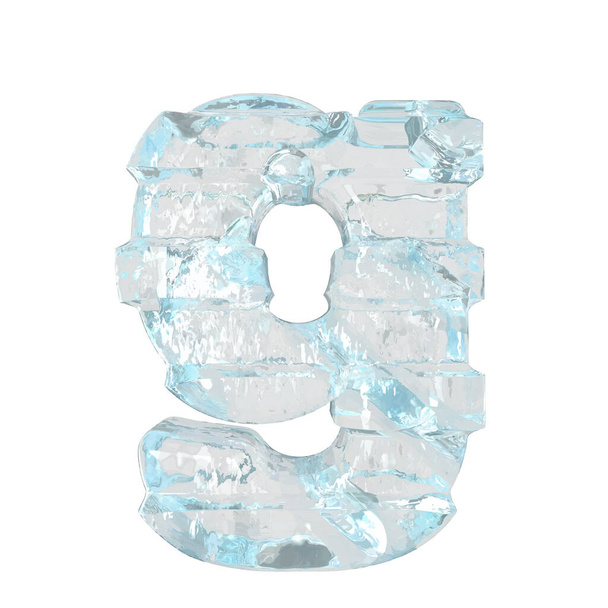 Ice symbol with thick horizontal straps. letter g - Vektor, Bild