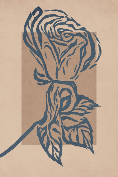 Printable trendy botanical card. Use for cover, wallpaper, wall art. - Fotografie, Obrázek