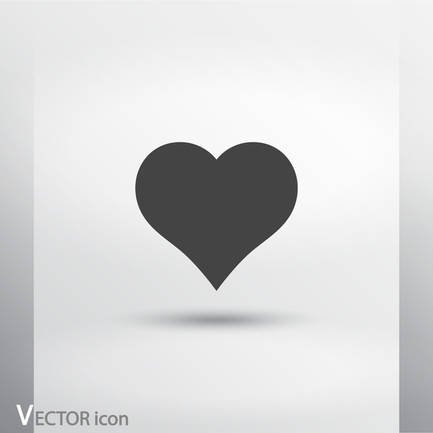 Plochý design ikony srdce - Vektor, obrázek