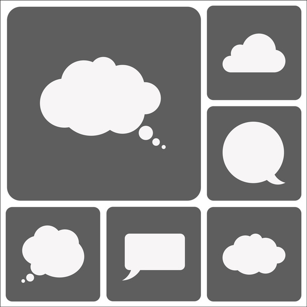 Speech bubble icon set - Vettoriali, immagini