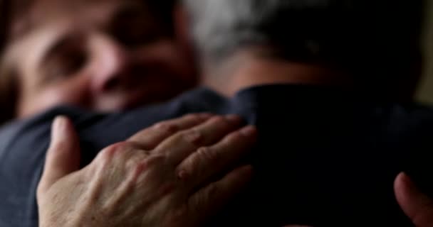 Close-up hands hugging person showing support - Metraje, vídeo