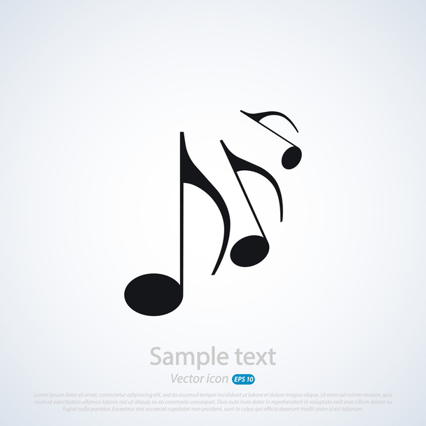Music Notes Icon - Vector, imagen