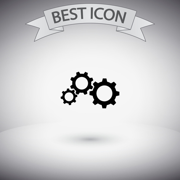 Gear icon. Flat design style - Vector, Image