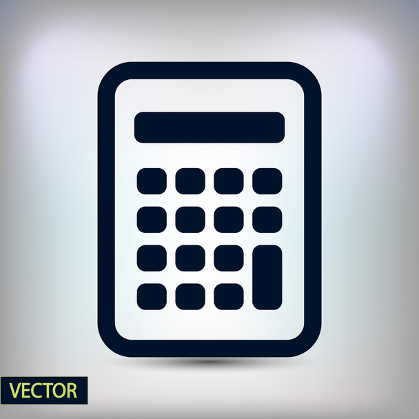 Calculator icon Flat design - Vektor, Bild