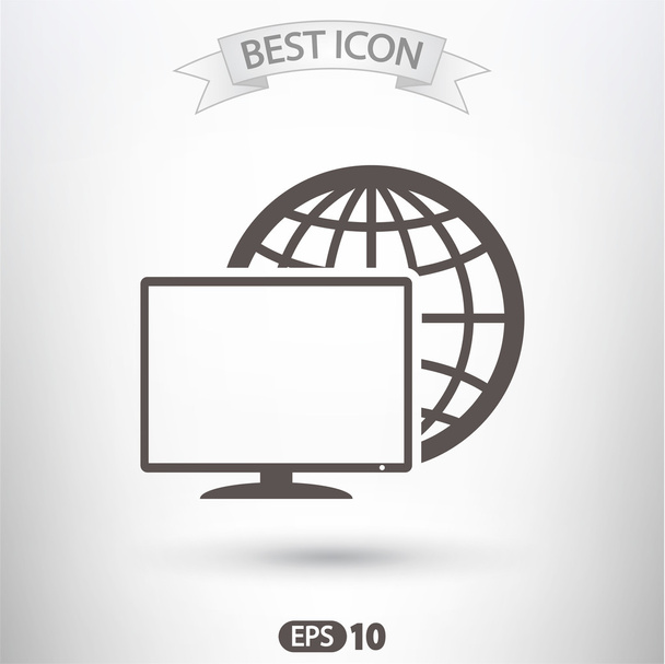 Monitor icon design - Διάνυσμα, εικόνα