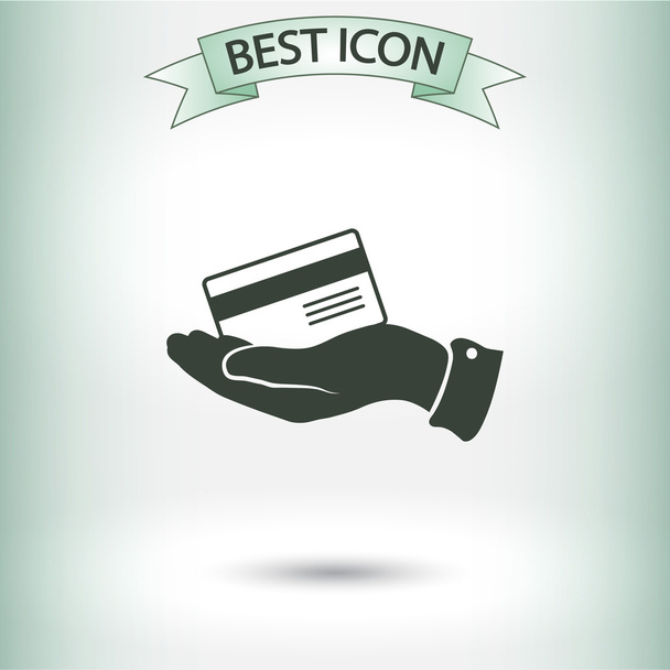 Bank credit card icon - Vector, Imagen