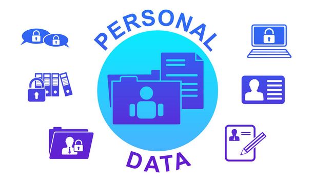 Ilustrace konceptu osobních údajů - Fotografie, Obrázek