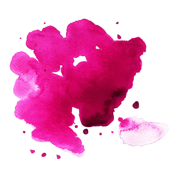 Handmade illustration of pink watercolor - Fotoğraf, Görsel