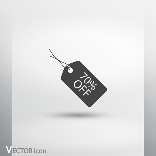 70 percent's tag icon - Vector, afbeelding