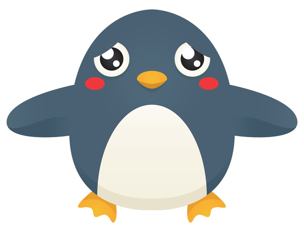 Smutny uścisk Pingwin - Wektor, obraz