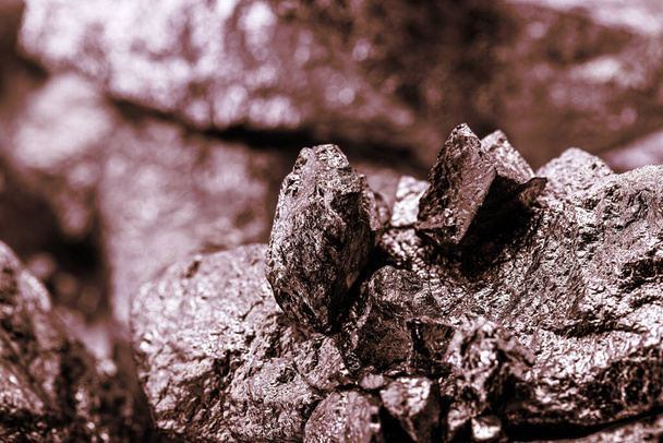 copper ore, macro photography, ore extraction mine, metal used in the production of conductive material - Fotografie, Obrázek