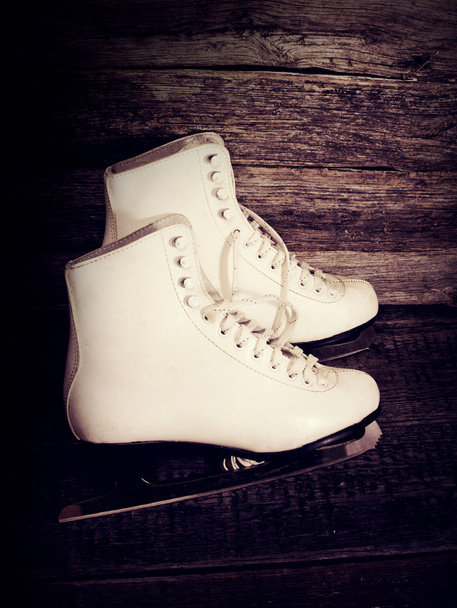 White Ice Skates - 写真・画像