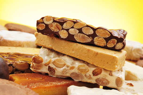 turron, polvorones and mantecados, typical christmas confections - Photo, Image