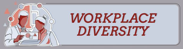 İlham verici İşyeri Çeşitliliğini, İş Gösterisi Farklı Irk Cinsiyet Cinsiyeti Cinsiyet Oryantasyonu İşçilerin Kağıt Ambalajları Altında Önemli İleti Belgesi. - Fotoğraf, Görsel