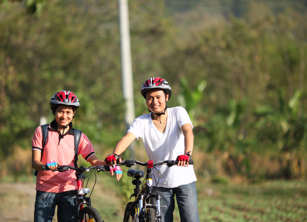 Couple cyclist - Photo, Image