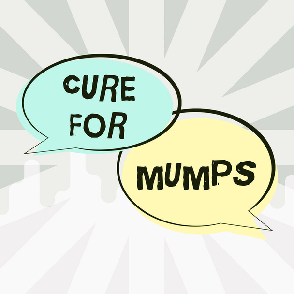 Inspiratie toont teken Cure For Bumps, Internet Concept Medische behandeling van besmettelijke infectieziekten - Foto, afbeelding