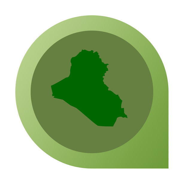 Eristetty Irakin kartta merkki pin
 - Valokuva, kuva