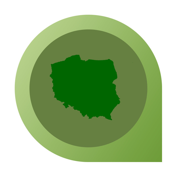 Eristetty Puolan kartta merkki pin
 - Valokuva, kuva
